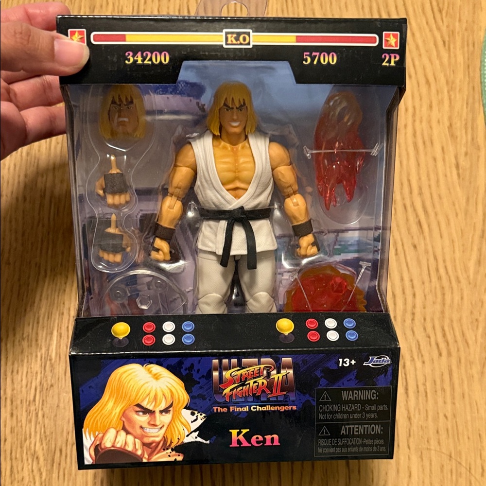 Ultra Street Fighter II Ken Action Figure - White Gi with Black Belt